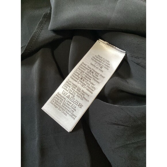 J. Crew Collection Mini Shirtdress Jewel Buttons Black Twill Short Sleeve 6 $198 - Picture 9 of 12